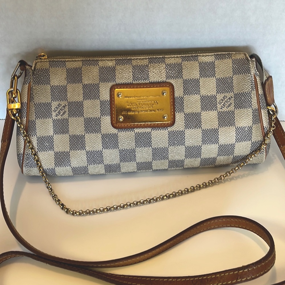 Authentic Louis Vuitton Eva Damier Azur